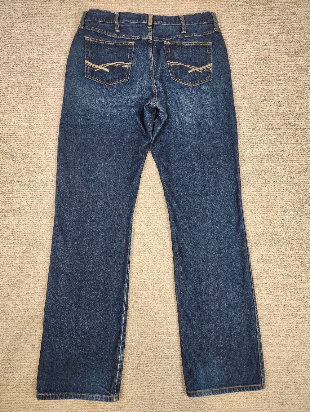 Ariat Relaxed Fit Heritage Denim Mens 36x36 Blue Jeans Workwear Rugged Durable